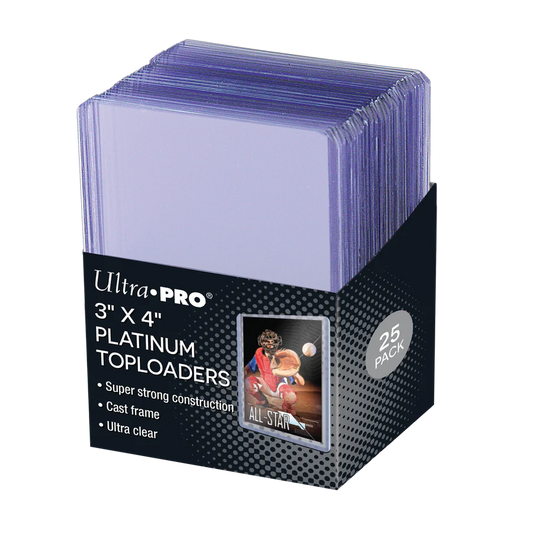 Ultra Pro Platinum Top Loader Ultra Clear 3" X 4" (25CT)