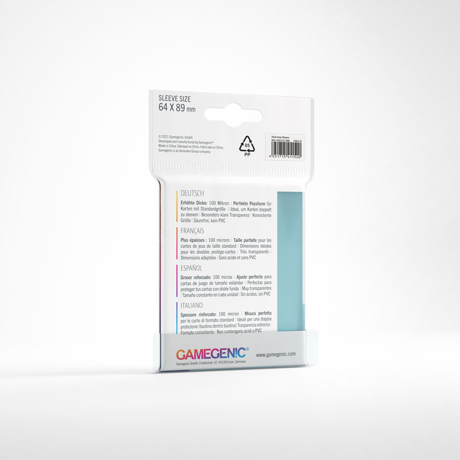 Gamegenic - Thick Inner Card Sleeves: Clear (50 bustine)