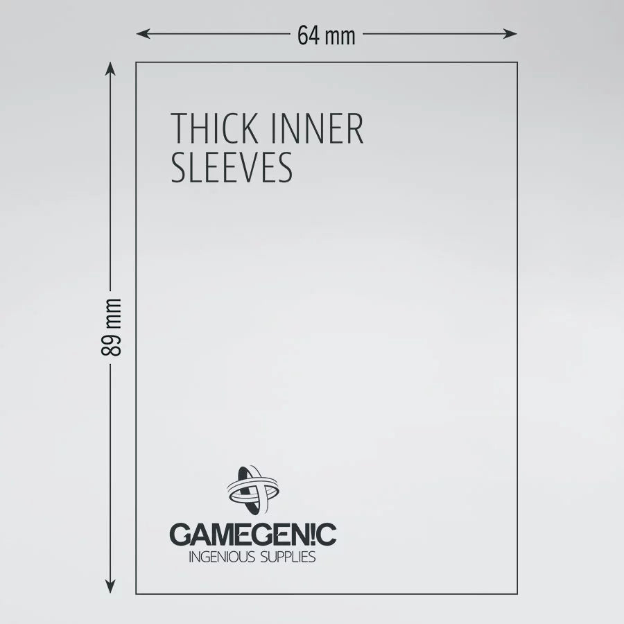 Gamegenic - Thick Inner Card Sleeves: Clear (50 bustine)